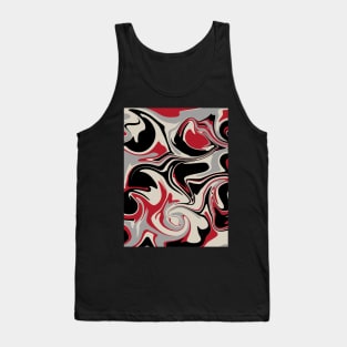 Spill - Red, Grey, Black and Bone White Tank Top